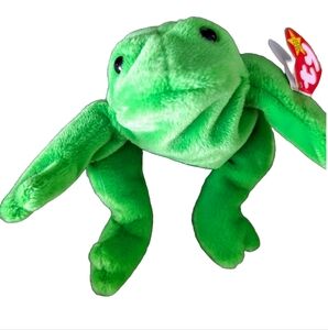Cute Vintage TY 1993 "Legs" the Frog Beanie Baby Stuffed Animal